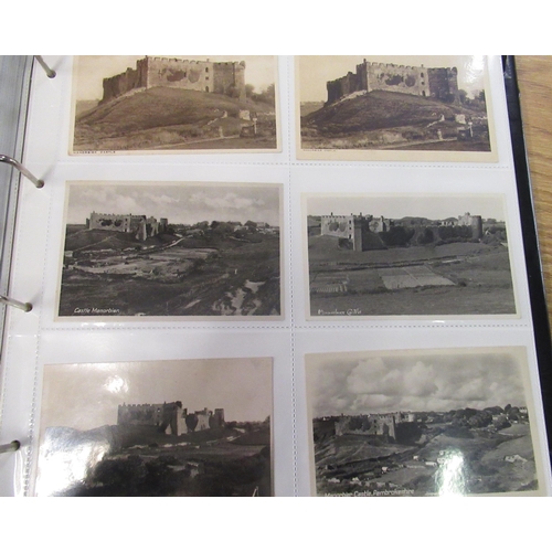 802 - Album containing postcards of castles including LLaanstephan castle, Longtown Castle, Lympne and Cas... 