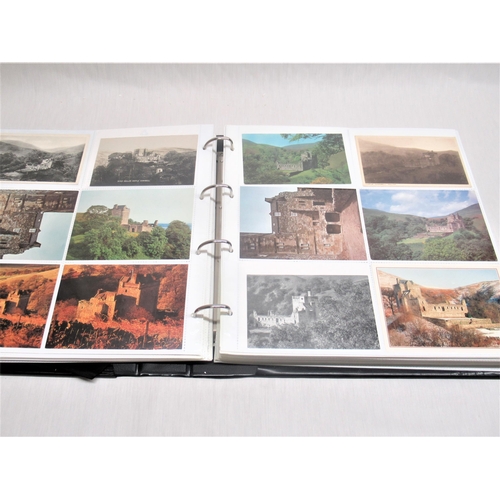 803 - Folder containing approximately four hundred postcards of castles such as Carlingford, Carn Breay, C... 