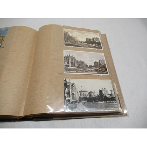 807 - Folder containing approximately two hundred and fifty postcards of Windsor castle