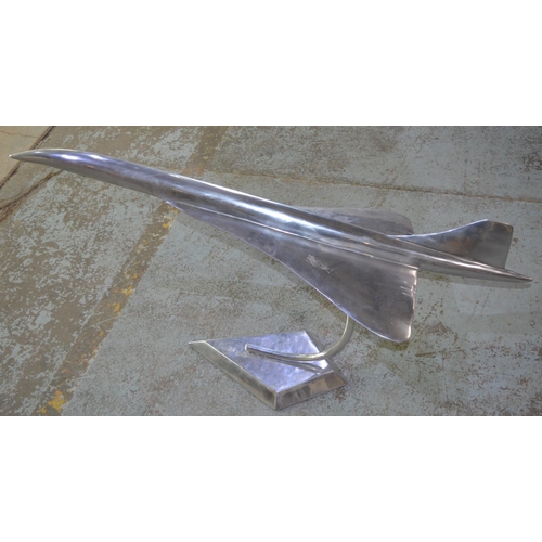 13 - Large steel floor standing Concorde model (with drooped nose), scale 1:50. No makers mark but stampe... 