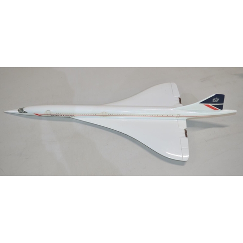 14 - Two travel agent type Concorde models in British Airways Landor scheme by Space Models. Good conditi... 