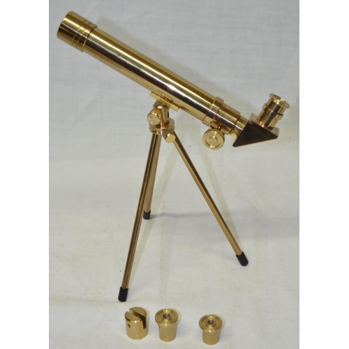 45A - Miniature astronomical brass D24 telescope by Opticron, with three lenses x15, x20 and x30