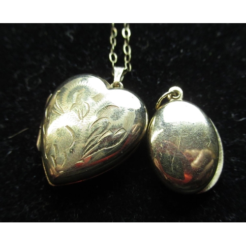 49 - Hallmarked 9ct yellow gold bright cut heart-shaped locket with inscription gross by SN, 375, Birming... 