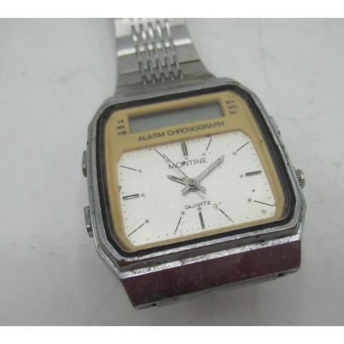 91 - Rotary quartz wristwatch with date, on gold plated rice grain bracelet, and collection of other quar... 