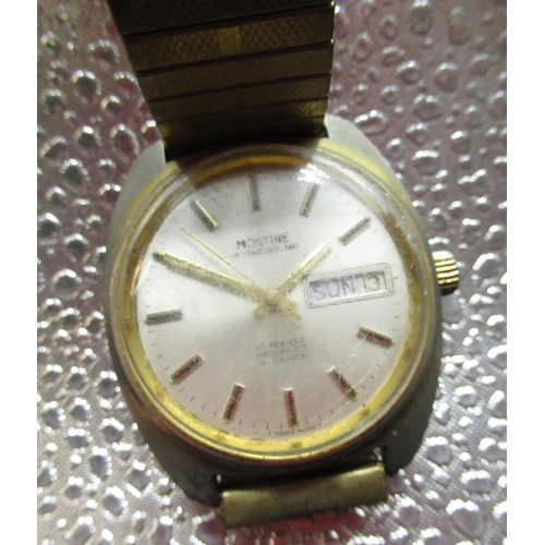 91 - Rotary quartz wristwatch with date, on gold plated rice grain bracelet, and collection of other quar... 