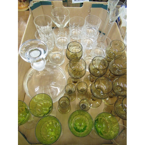 430 - Collection of various drinking glasses incl. Dartington ships type decanter, pair of tall wine glass... 