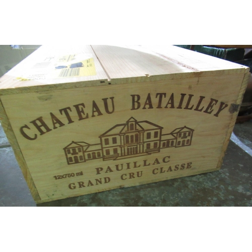 467 - Chateau Batailley Pauillac Grand Cru Classe, still sealed in wooden crate, 2005, 75cl 12btls