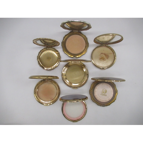 257 - various Stratton compacts with bright cut covers (7)
