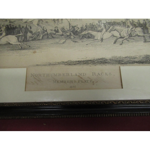 16 - Set of three frames and mounted horse racing prints; 'Northumberland Races 1826', 'Northumberland Ra... 