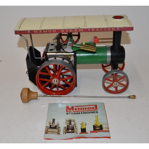 594 - Boxed 1972 Mamod TE1A steam tractor, Meccano steam engine (both A/F) (engine missing drive cable and... 