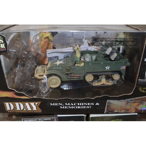 642 - 3 Forces Of Valor 1/35 diecast armour models (US): M26 Pershing, Germany 1945, Cadillac M24 Chaffee,... 