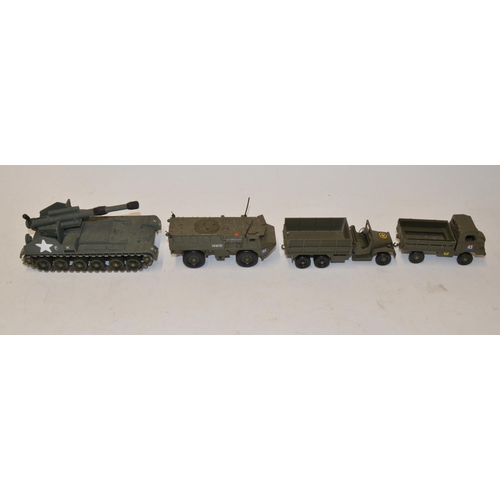 644 - Collection of Dinky and Solido diecast military armour models including 3 Dinky Leopard MBTs (all wo... 