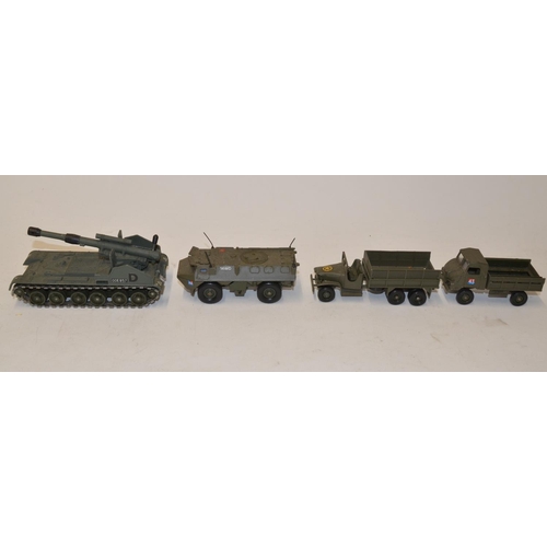 644 - Collection of Dinky and Solido diecast military armour models including 3 Dinky Leopard MBTs (all wo... 