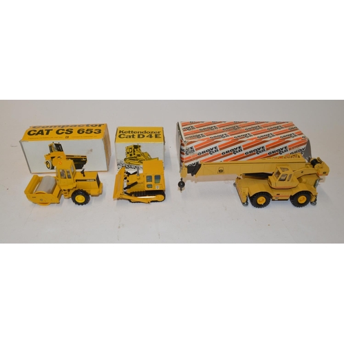 Five diecast models of construction machinery by NZG Modelle