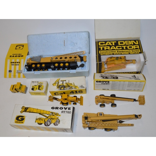 Six boxed NZG West Germany construction models, Grove TM1400