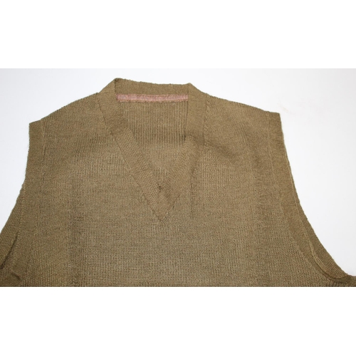 118 - Pair of pure wool WWII period tank tops, sizes S and M