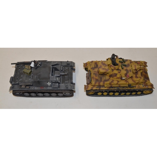 636 - 3 Forces Of Valor 1/35 diecast armour models, Panzer IV Ausf F, Kursk 1943, Sturmgeschutz III Ausf B... 