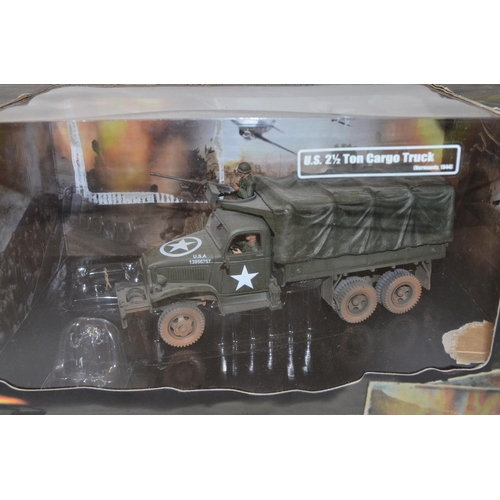 640 - 3 Forces Of Valor 1/35 diecast armour models (US), US 2.5 ton cargo truck, Normandy 1944. Excellent ... 