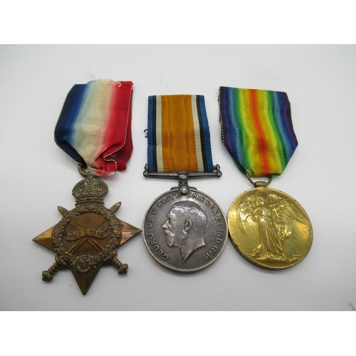 8 - WWI trio comprising of 1914 - 5 Star, War and Victory medals awarded to 