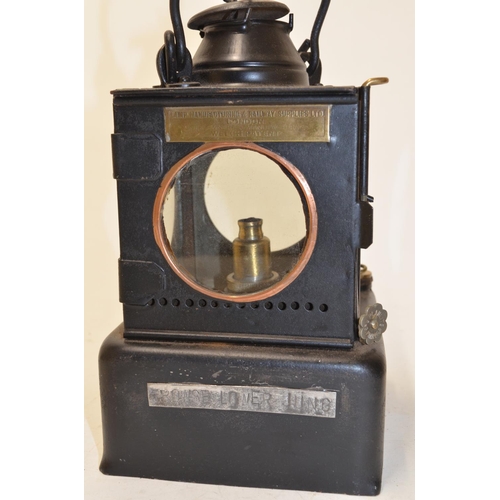 585 - Trowse Lower Junc. signalling lamp by Lamp Manufacturing & Railway Supplies Ltd of London, stamped B... 