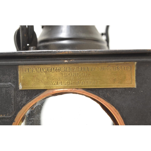 585 - Trowse Lower Junc. signalling lamp by Lamp Manufacturing & Railway Supplies Ltd of London, stamped B... 