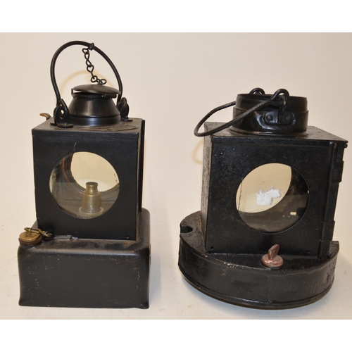 585 - Trowse Lower Junc. signalling lamp by Lamp Manufacturing & Railway Supplies Ltd of London, stamped B... 