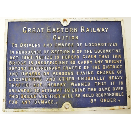 591 - Cast iron Great Eastern Railway 