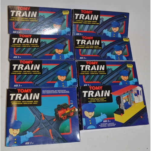 599A - Large collection of mostly boxed Tomy train models, play sets, accessories, etc