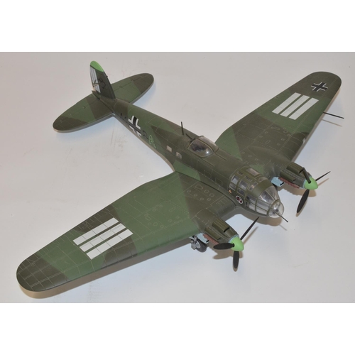605 - Boxed Franklin Mint armour collection 1:48 scale Heinkel I-II Battle of Britain, catalogue no. G11E1... 