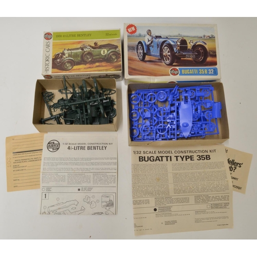 679 - 4 model car kits: Airfix 1/16 Ariel Arrow motorbike, unstarted, Airfix 1/32 1930 4.5 Ltr Bentley Blo... 