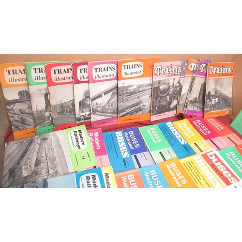 791 - Collection of 1960s Trains Illustrated, The Railway Magazine and Buses Illustrated magazines
