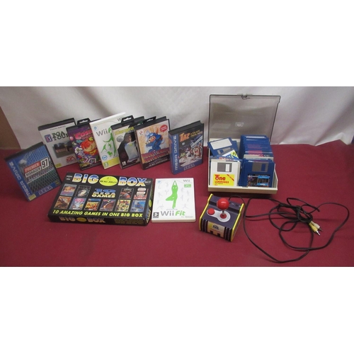 800 - Collection of Mega Drive and Atari games,  2 Wii Fit games and a Namco Joystick