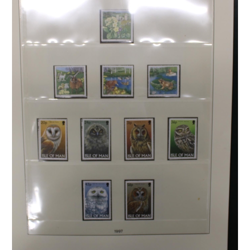 811 - Isle of Man Lindner Album 1989-1999, mint/unmounted collection with hinged duplicates (500+)