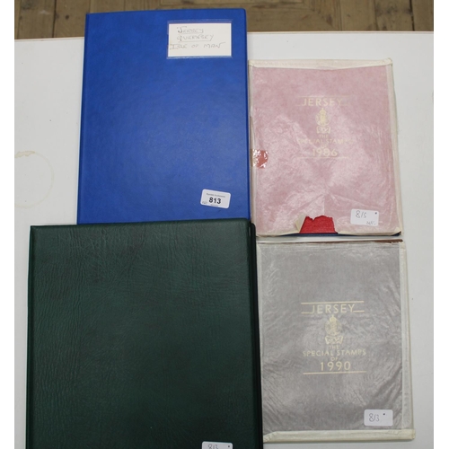 813 - Jersey Lindner Stamp album 1991-1999 mint and unused with hinged duplicates (400+) together with a 1... 