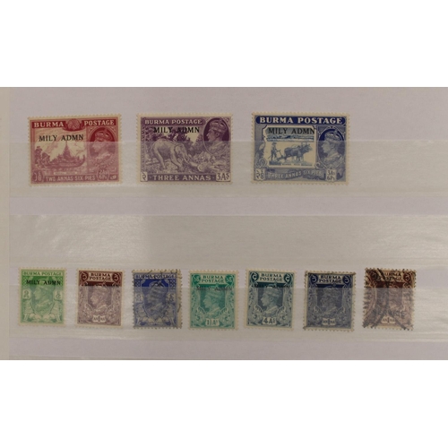 820 - Commonwealth stamp album, many countries represented inc. Hong Kong, mainly KGVI onwards with some e... 