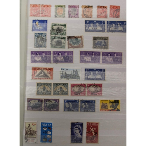 820 - Commonwealth stamp album, many countries represented inc. Hong Kong, mainly KGVI onwards with some e... 