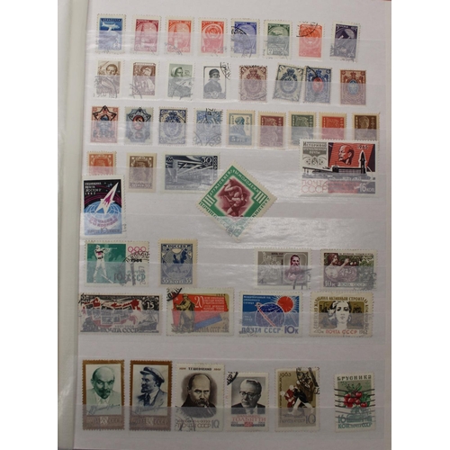824 - Two partially filled world stamp albums, unmounted mint, hinged & used, many countries represented i... 