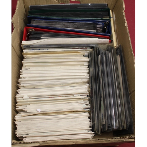 837 - Box of various loose and album bound FDCs