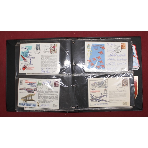 849 - Collection c1970s to 1980s FDCs, mainly aviation and RAF related and the majority signed by pilots o... 