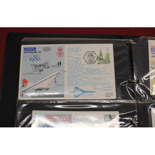 849 - Collection c1970s to 1980s FDCs, mainly aviation and RAF related and the majority signed by pilots o... 