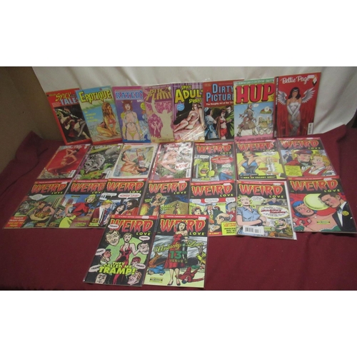 785A - Weird Love issue no.2,3,4,5,7,8,10,11,12,13,15 and an unumbered one, Bettie Page issue no. 1(x2 with... 
