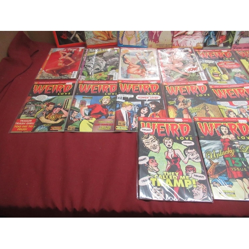 785A - Weird Love issue no.2,3,4,5,7,8,10,11,12,13,15 and an unumbered one, Bettie Page issue no. 1(x2 with... 