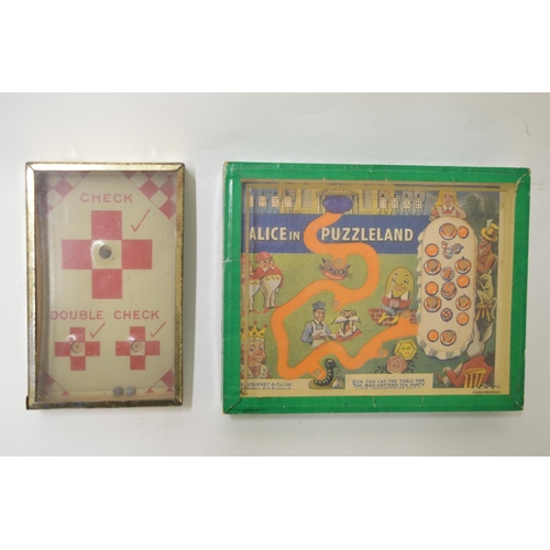 458 - Vintage games, puzzles and oddments including an 