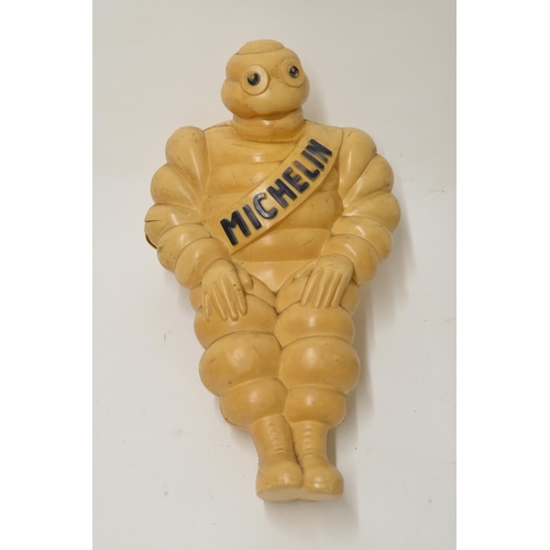 570 - Vintage moulded plastic Michelin Man, some damage to back (A/F), approx W23cm H38cm