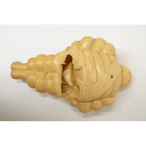 570 - Vintage moulded plastic Michelin Man, some damage to back (A/F), approx W23cm H38cm