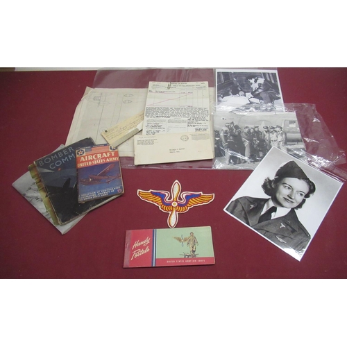 288 - Ephemera relating to US Air Force including a letter fo F/O Rufus C.Kauffman 4th Flight Group on an ... 