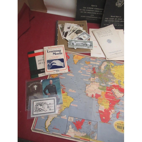 290 - Booklets,postcards and ephemera relating to WWII inc. a maintenance manual for Ford Model 2G8T Truck... 