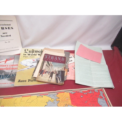 290 - Booklets,postcards and ephemera relating to WWII inc. a maintenance manual for Ford Model 2G8T Truck... 