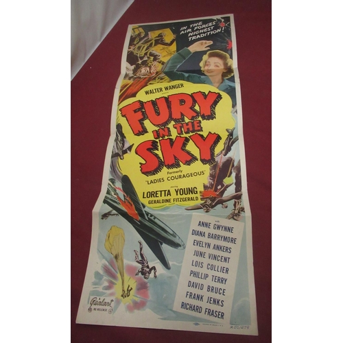 292 - Collection of 1950s movie posters inc. Bombs over London, Red Ball Express, Flight Nurse, Fury in th... 