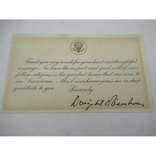294 - Thank You Card from President Dwight D.Eisenhower